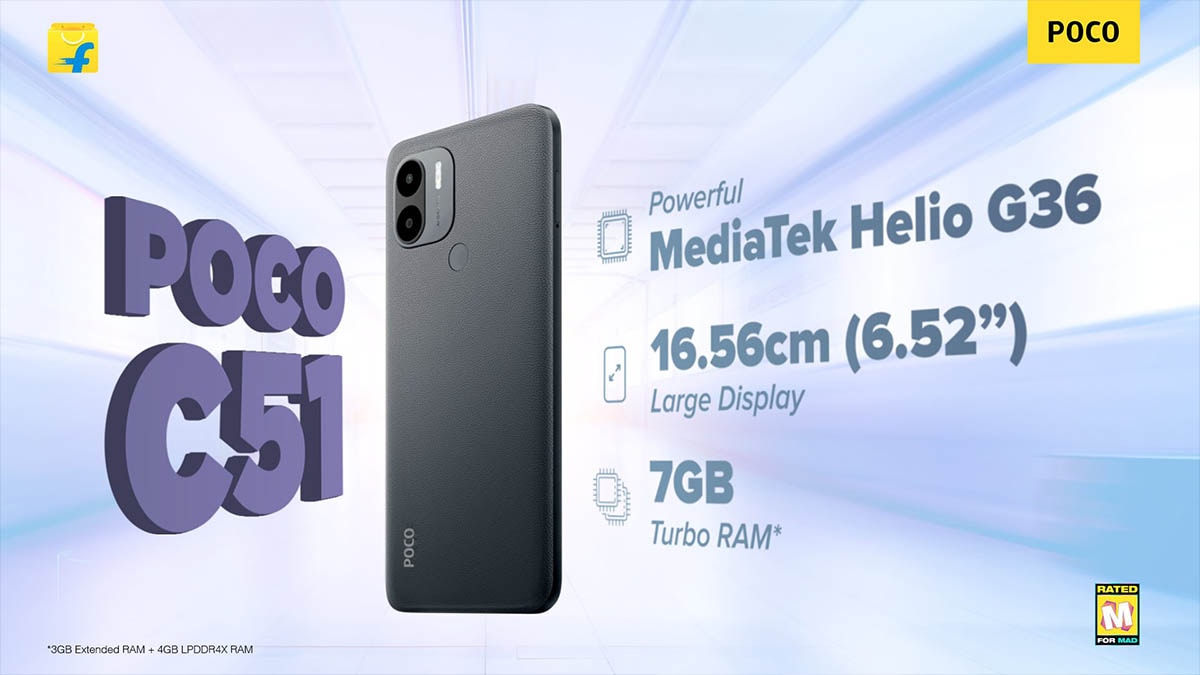 Poco C51 With MediaTek Helio G36 Debuts In India