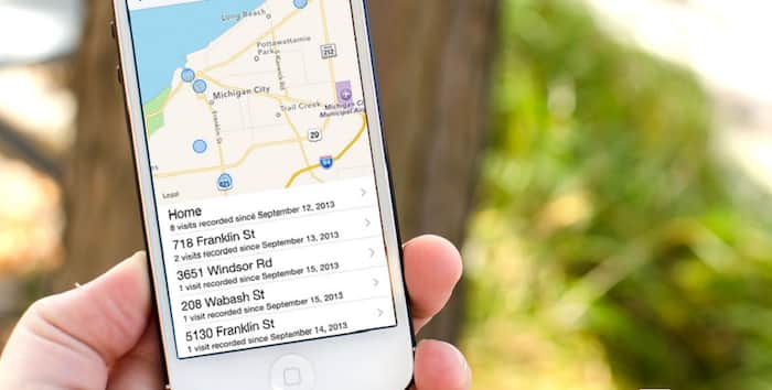 locations in apple  iphone