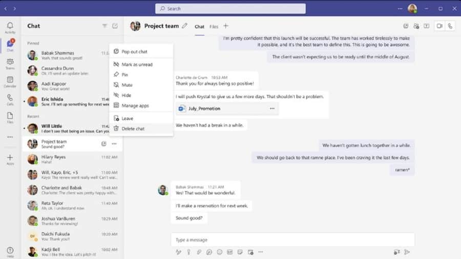Delete Chats