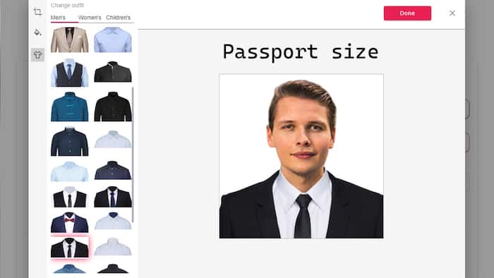 Passport size photo