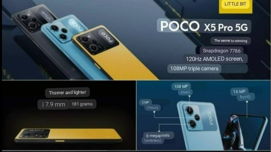 Poco X5 और Poco X5 Pro 5G के सभी फीचर्स व डिजाइन लीक, 108MP कैमरा होगी बड़ी खूबी Phone
