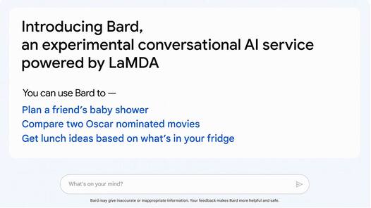 Google Bard announced, a ChatGPT competitor build atop LaMDA