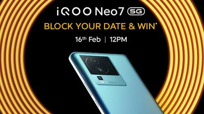 iQOO Neo 7 के बेस वेरिएंट की कीमत हुई लीक, 16 फरवरी को भारत में लॉन्च होगा फोन