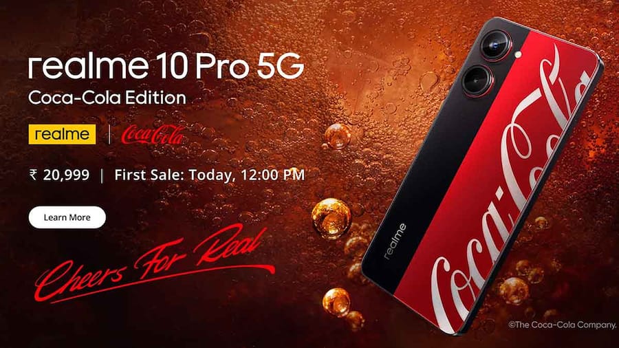 Realme 10 Pro Coco Cola Edition first sale today: All you need to know Realme 10 Pro 5G Coca Cola Edition 5