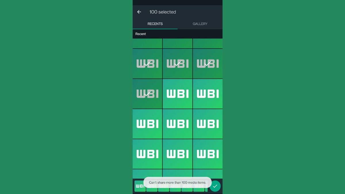 WhatsApp to soon let users share up to 100 media on Android beta