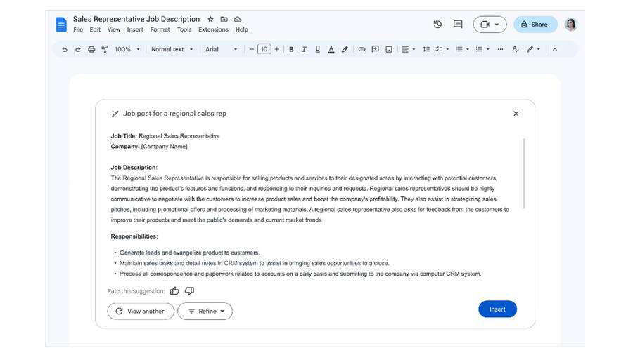 Want to draft an email on Google Docs? Here's what you need to do Google Docs Generative AI
