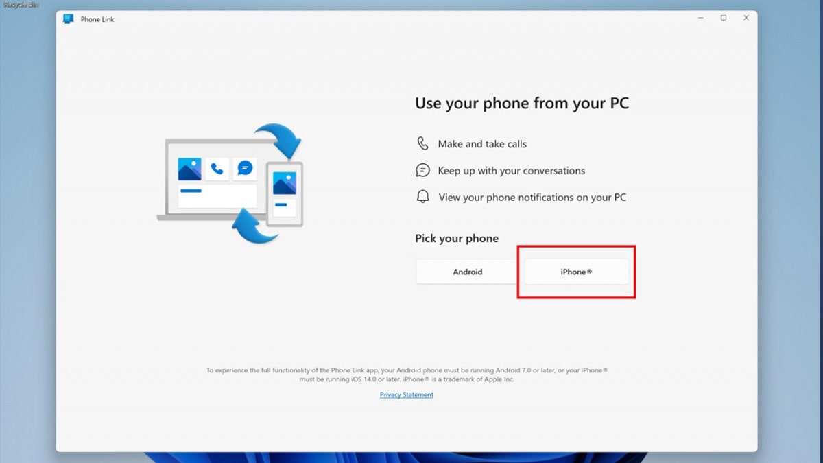 New Windows 11 update lets you link your iPhone to your PC using Phone Link for iOS