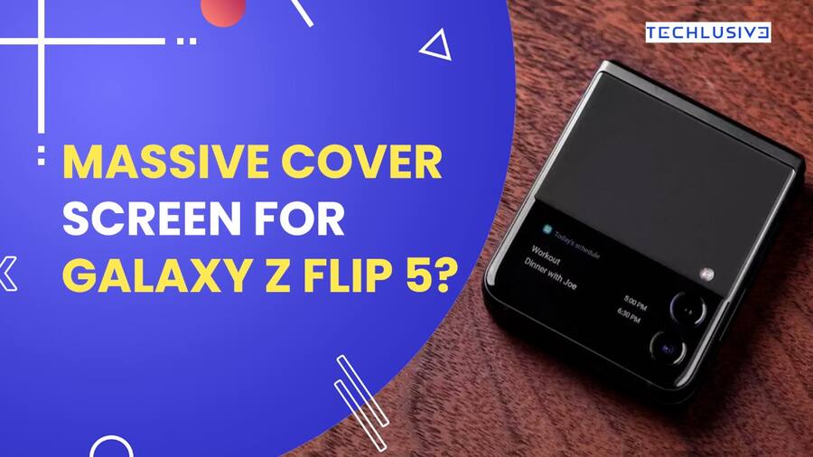 Galaxy Z Flip 5 To Come With A Massive Cover Display - Watch Video galaxy flip