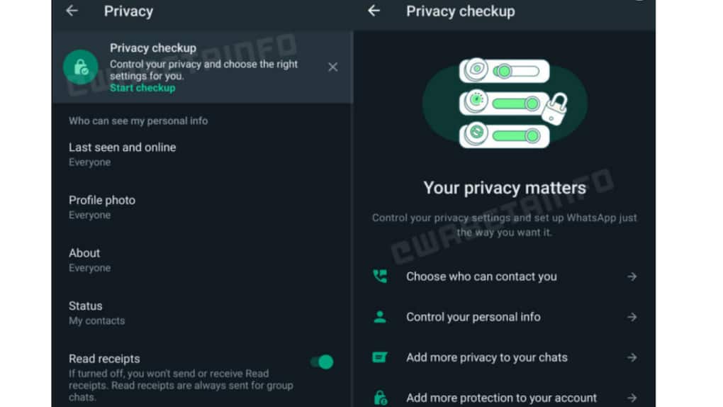 Privacy checkup