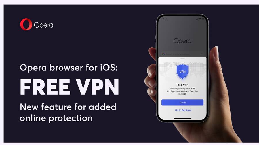 Opera now offers free VPN service in its iOS browser operavpn