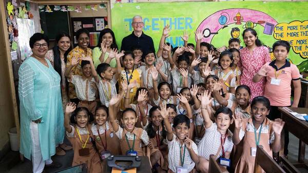 Apple CEO Tim Cook hopes more Indian girls learn coding early tim cook school