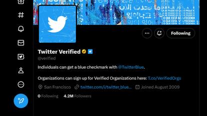 Twitter Verified account no longer follows anyone hinting at windup of legacy users