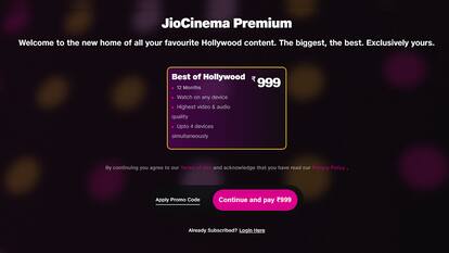 JioCinema Premium subscription plan launched: Here's everything about it
