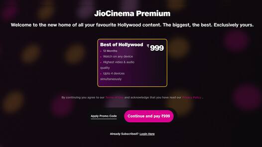 JioCinema Premium subscription plan launched: Here's everything about it