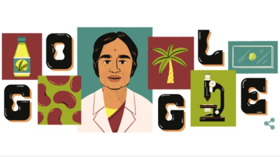 Google ने डॉ. Kamala Sohonie की याद में बनाया डूडल, पीएचडी डिग्री हासिल करने वाली थीं पहली महिला google doodle