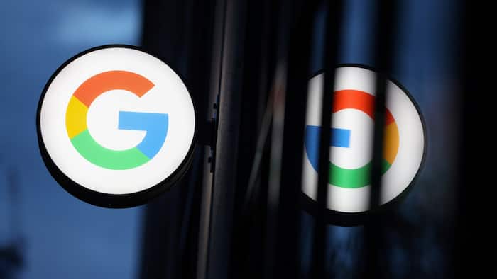 The logo for Google LLC is seen at the Google Store Chelsea in Manhattan, New York City