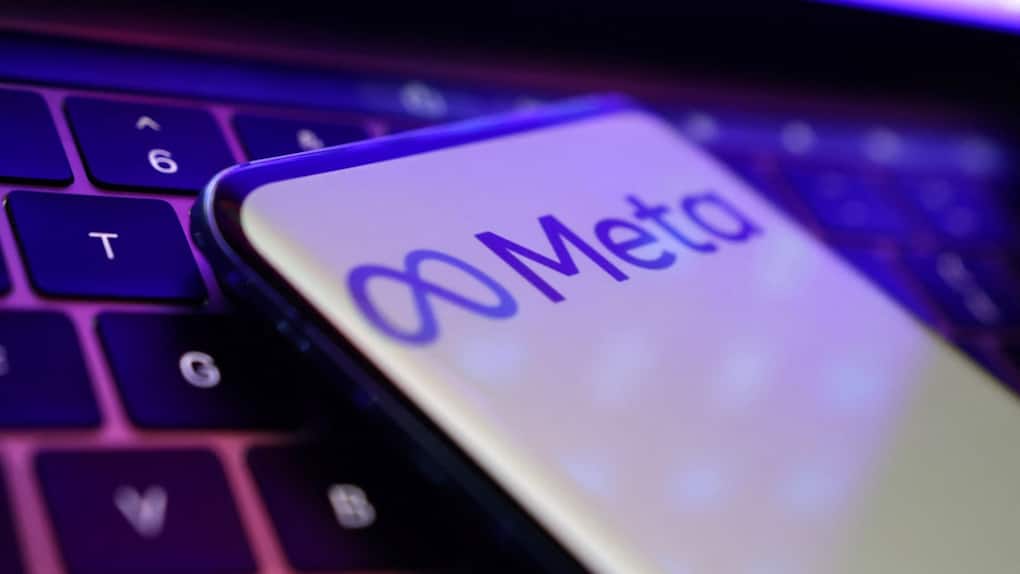 Illustration shows Meta logo