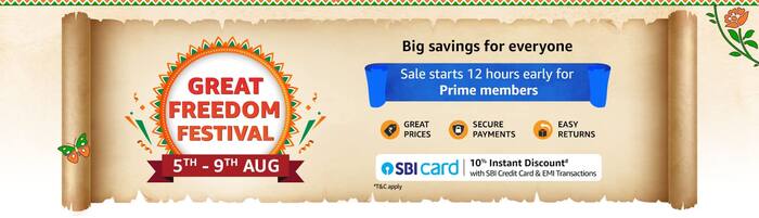 Amazon great inidan festival sale