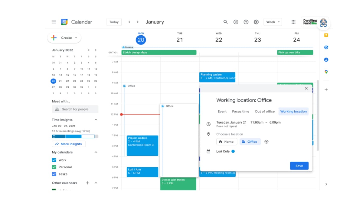 Google will let you set your working location in Calendar: How to use it