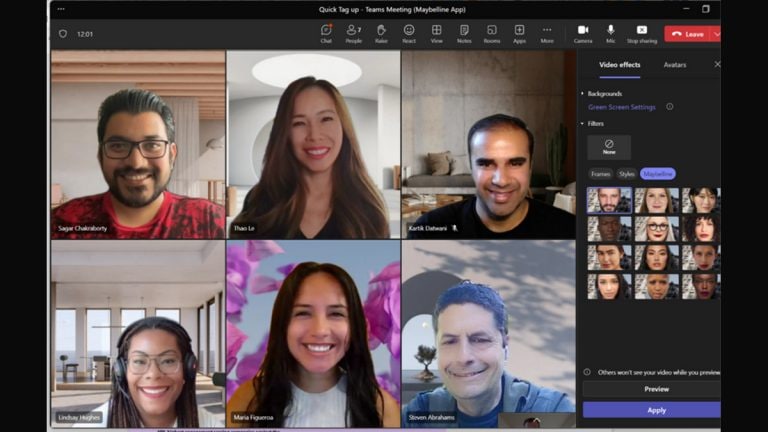 Microsoft is adding Maybelline's AI-powered beauty filters to Teams ...
