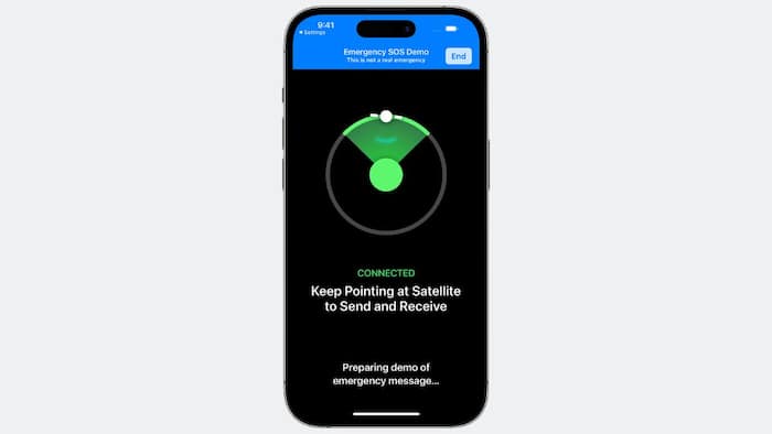 Emergency SOS via Satellite