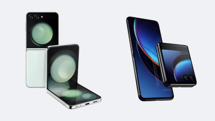 Samsung Galaxy Z Flip 5 (left) vs Motorola Razr 40 Ultra (right)