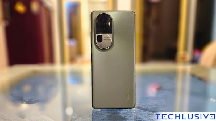 The Oppo Reno 10 Pro+ in the Silvery Grey colour.