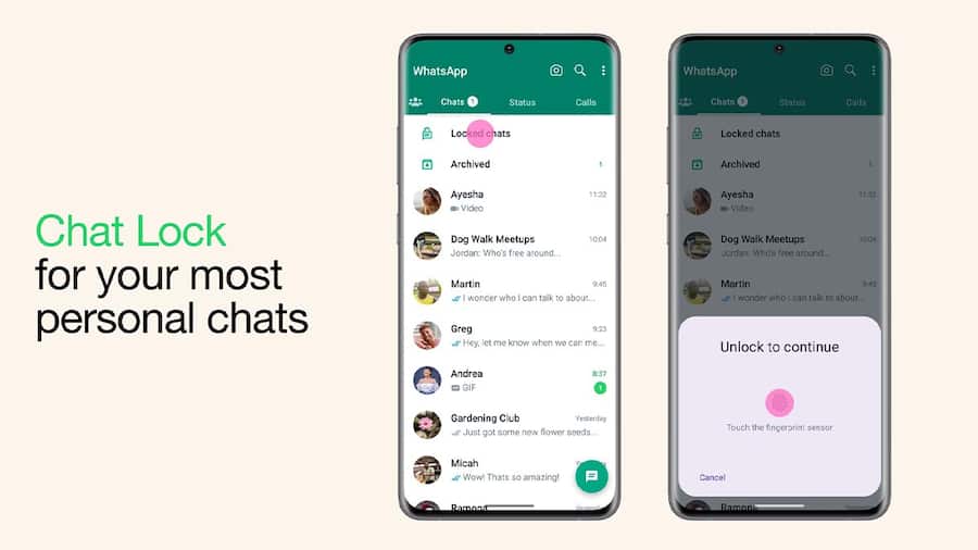 Lock individual chats 