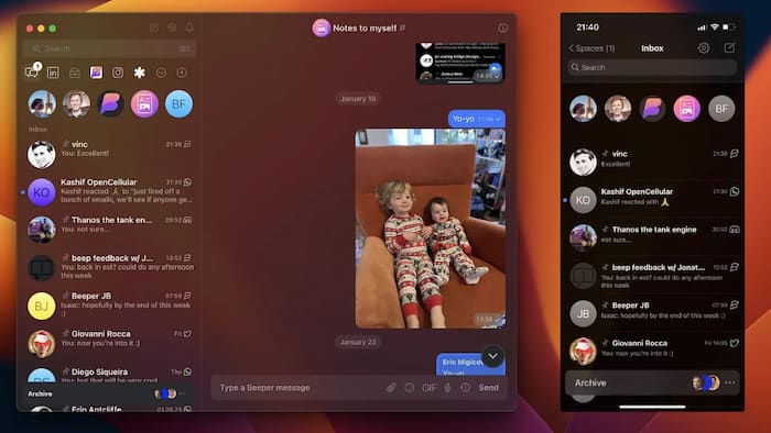 Beeper has enabled RCS features for its platform
