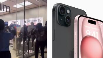 Masked teens loot iPhone 15s, iPads from Apple Store: Watch video