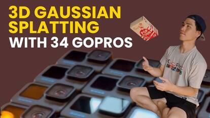 34 GoPros से बनाई 3D Gaussian Splatting वीडियो