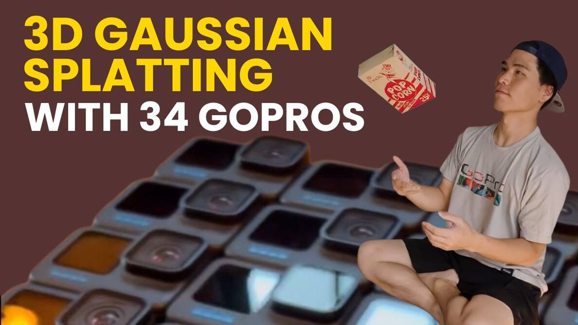 34 GoPros से बनाई 3D Gaussian Splatting वीडियो
