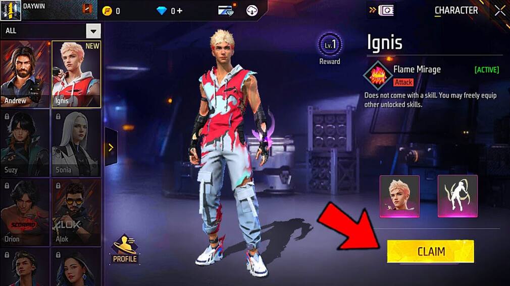 Free Fire MAX में आया नया कैरेक्टर Ignis, जानें कैसे करें क्लेम