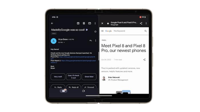 Gmail Split-view