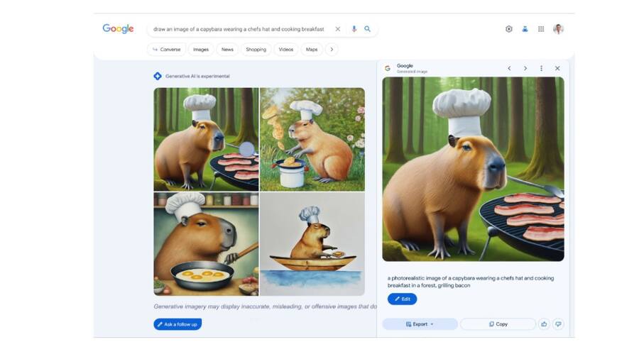 Google Search now lets you create image using generative AI Google Search
