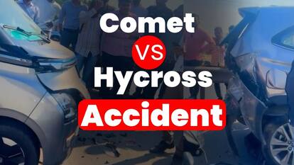 MG Comet और Toyota Hycross के बीच हुआ हादसा, देखें किसका ज्यादा नुकसान