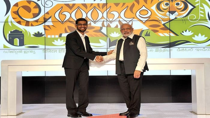 PM Modi with Sundar Pichai