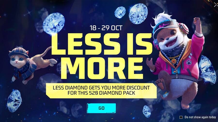 Free Fire MAX में आया Less is More इवेंट, फ्री में मिल रहे डायमंड्स free-fire-max-less