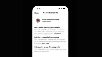 Threads users can now delete their profile without killing their Instagram account