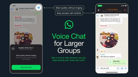 WhatsApp rolls out new voice chat feature for large groups
