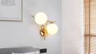 Desidiya Gold Modern Dual Globe Wall Lamp