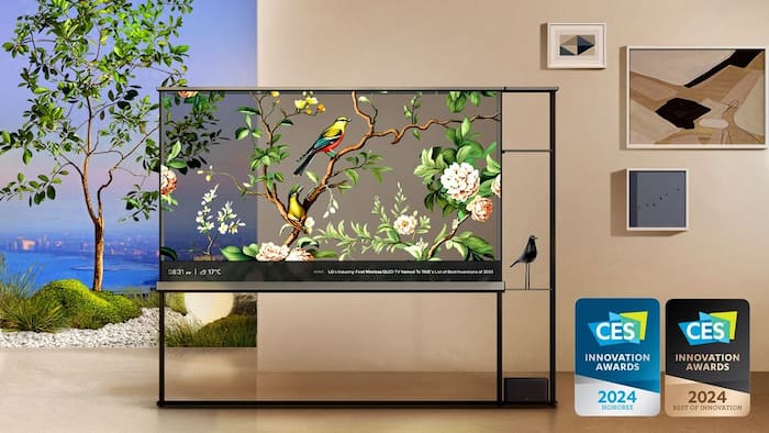 LG's new Signature OLED T is ready-to-ship transparent television.