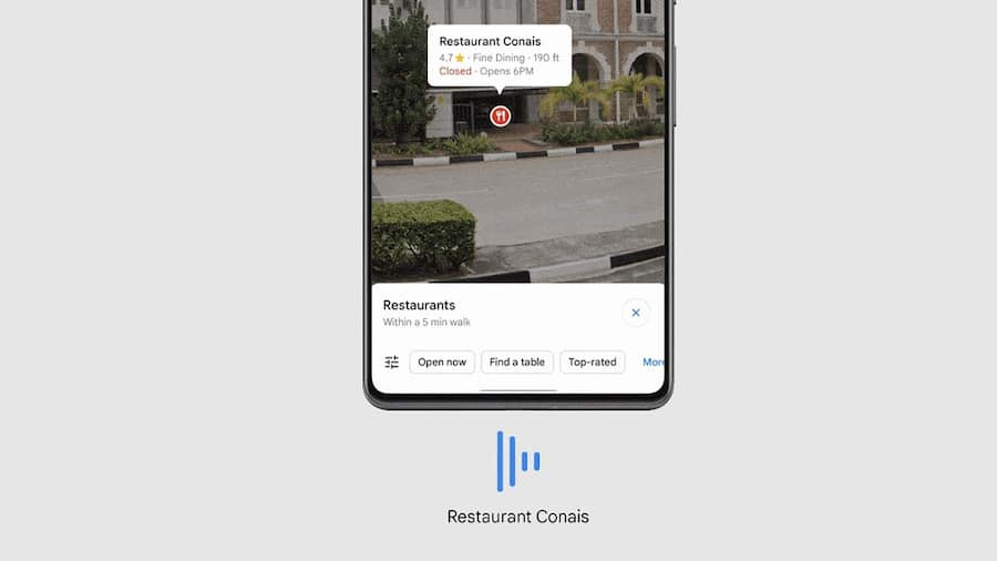 Screen reader for Lens in Google Maps
