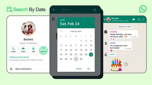 WhatsApp में अब डेट से सर्च पाएंगे मैसेज, आया Search by date फीचर