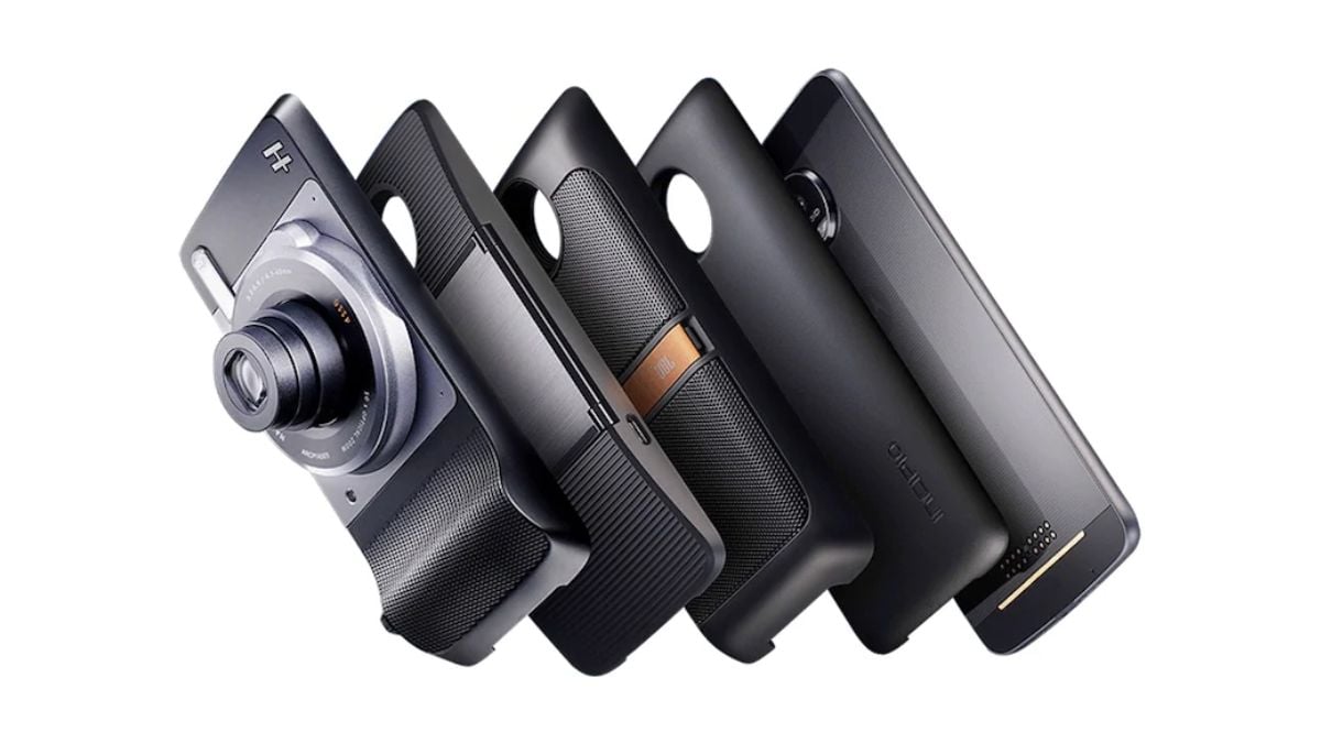 An image of Motorola Mods that arrived back in 2016.