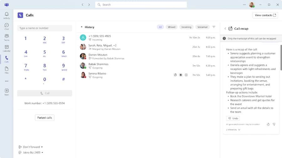Intelligent call recap