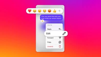 Instagram now lets you edit messages, pin chats to the top, toggle read receipts