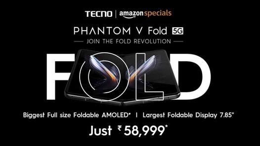 Amazon deals: Tecno Phantom V Fold is the cheapest book-style phone under Rs 60k