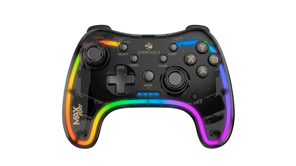 Zebronics MAX FURY Transparent RGB LED Wired controller