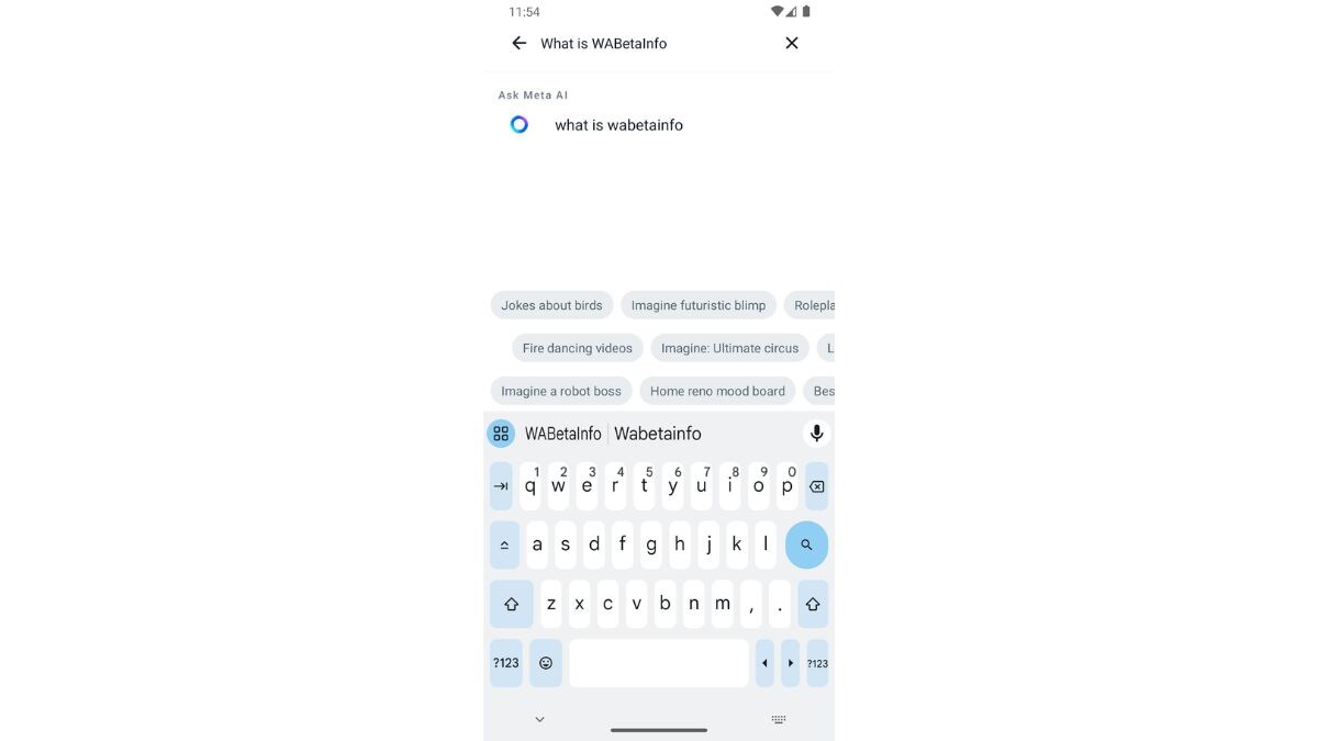 An image of the Meta AI tool and how it will appear